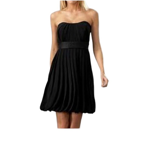WHITE HOUSE BLACK MARKET STRAPLESS PLEATED BUBBLE HEM DRESS FORMAL DRESS - Picture 7 of 16